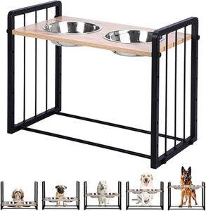 Belle Vous Support de Gamelle Surélevée pour Chien - 2 Gamelles Surélevées en Acier - Porte Gamelle INOX Surelevee pour Chiens - Eau et Nourriture - Anti Glouton Anti Eclaboussure