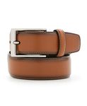 Perry Ellis Portfolio Men's Amigo Dress Belt, Luggage Brown, 36