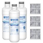 Waterspecialist MDJ64844601 Refrigerator Water Filter and Air Filter, Replacement for LG LT1000P, LT1000PC, LT-1000PC MDJ64844601 and LT120F, 3 Combo, Package May Vary