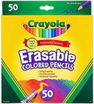 Crayola Erasable Colored Pencils (50ct), Bulk Colored Pencil Set, Pencils for Adult Coloring Books, Holiday Gift for Teens, 6+ [Amazon Exclusive]