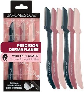 JAPONESQUE Precision Dermaplaner Facial Razors – 2pk 6 Piece Set, Eyebrow and Facial Hair Single Blade Razors for Women and Men, 2pk, 6ct.