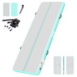 BPB Inflatable Gymnastics Tumbling Mat with Electric Pump. 10ft Air Tumble Training Track. Air Gymnastic Tracks Use for Home/Gym/Cheerleading/Yoga/Pilates/Martial Arts/Beach/Cheerleading/Water Fun