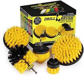 Drill Brush Power Scrubber by Useful Products - Shower Brush - Shower Cleaner - Toilet Cleaner - Bathroom Cleaner - Toilet Brush - Tile Cleaner - Floor Cleaner - Bathroom Accessory Set - Clean Shower