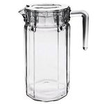 Pure Source India Glass Water Jug/Pitcher, 1 LTR, Clear