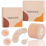 Tbwisher Boob Tape for Breast Lift Boobytape -Sticky Body Tape for Push up & Waterproof Bob Tape… Beige