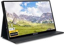 WIMAXIT 14 inch Portable Touch Screen Monitor, 1920 × 1080 full HD IPS Computer Display with 98% sRGB & 2 USB-C ports, VESA, mini HDMI Dual Speakers Including Smart Cover for laptop PC