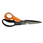 Fiskars Cuts + More Multi-tool Scissors, Includes Protective Case With Scissor Sharpener, Length: 23 cm, Titanium Coating, Stainless Steel Blade/Plastic Handles, Black/Orange, 1000809