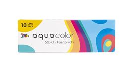 AQUALENS CONTACT LENSES Aquacolor Daily Disposable Soft Colored Contact Lenses Zero Power with UV Protection - Dusky Brown - (10 Lens/Box) - Plano