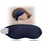 Eye Massager Mask with Heat and Vibration, Wireless Rechargeable Massager Heated Eye Mask for Relieve Dry Eyes Fade Black Eye Blepharitis Tired Eyes Puffy Eyes