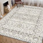 QD-Udreamy 5x7 Area Rugs - Machine Washable Rugs for Living Room, Modern Area Rug with Non-Slip Backing, Stain Resistant Abstract Rug for Bedroom, Ultra-Thin Large Area Rugs for Home Decor