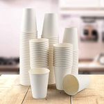 HOT BARGAINS, 500 X 8oz Single Wall White Paper Cups for Hot & Cold Drinks Premium Disposable Coffee/Tea Paper Cups Perfect for Your Home, Café, Work, Parties or Outdoors