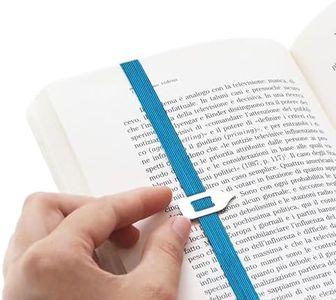 Lastword bookmark, marcapaginas originales, marcadores elastico de libros con deslizador de metal, no pierdas el signo - regalos originales para hombre y mujer – MADE IN ITALY (Azul)