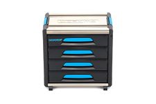 GEDORE WorkMo B2 toolbox, 4 drawers, 1 compartment, Plastic/aluminium, Lockable with accessories, Empty, Tool mobile 1110 WM-24