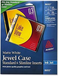 Avery Products - Avery - Inkjet CD/DVD Jewel Case Inserts, Matte White, 20/Pack - Sold As 1 Pack - Standard and Slimline Inserts. - Features Print-to-The-Edge Capability. - Ultra-fine Perforations.