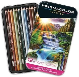 Prismacolor Premier Colored Pencils Soft Core Landscape Set Adult Coloring 12 Count
