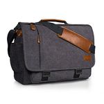 Estarer 15.6 Inch Laptop Bag,Mens Water Resistant Canvas Messenger Satchel Briefcase Shoulder Bag for Work