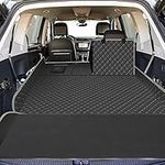 Happept SUV Trunk Mat Cargo Liner for Fold Down Seats, Waterproof Dog Seat Cover with Bumper Flap Protector, 91in x 53 in Durable Non-Slip Pet Trunk Cover for Vehicles, Jeeps, Vans, Universal Fit