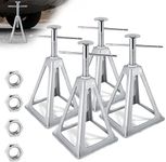 Loyala RV Stabilizer Jacks for Trailer Camper, 【4 Pack】 Trailer Stabilizer Jacks with Additional Screw Nuts, The Adjustable Height 11" - 17", Heavy-Duty Aluminum RV stabilizer Jacks