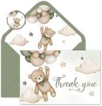 Whaline 24 Pack Bear Thank You Card