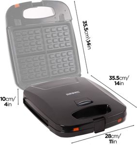 Duronic 3-in-1 Snack Maker – Sandwich, Waffle & Grill Press