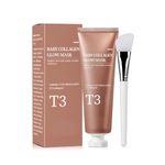 ENLIWISH Baby Collagen Glow Mask - Korean Peel Off Mask Skincare Infused with Reallagen/T3 Vegan Collagen for Elasticity, Firmness, Glow Skin, and Optional Overnight Use, 2.36 fl.oz