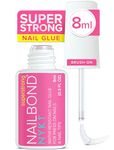 NYK1 Nail Bond Nail Glue Extra Strong with Brush (8ml) Super Strong False Nail Glue For Acrylic Tips Extra Strong Nail Glue Brush On Nail Glue For Stick On Nails Acrylic Nail Glue - Anti Fungal