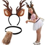 Spooktacular Creations Halloween Deer Headband with Fawn Tail Accesories Set, for Girl Women Halloween Dress Up Cosplay Party