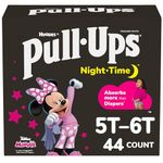 Pull-Ups Girls' Night-Time Potty Training Pants, Size 5T-6T Overnight Training Underwear (46-60 lbs), 44 Ct