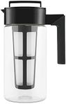 Takeya Iced Tea Maker with Patented Flash Chill Technology Made in USA, 1 Quart, Black