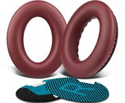 SoloWIT Earpads Cushions for Bose Headphones, Replacement Ear Pads for Bose QuietComfort 15 QC15 QC25 QC2 QC35/Ae2 Ae2i Ae2w/SoundTrue & SoundLink Around-Ear Series (QC25 PL Burgundy)