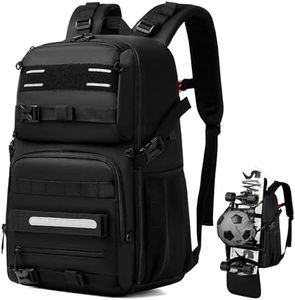 RUCYEN Skateboard Backpack, Laptop Backpack with USB Charging Port, Fits up to 15.6 Inch Laptop, for Travel, New-black, 15.6, Sports