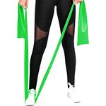 FUDOSAN Resistance Bands, Professional Exercise Elastic Bands Long Natural Latex Stretch Band, Perfect for Strength Training, Pilates, Yoga (Green)