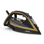 Tefal Steam Iron, Ultimate Turbo Pro Anti-Scale, 3000W, Black & Gold, FV5696