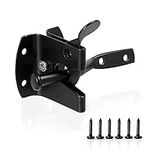 Garden Gate Latch for Wooden Gates - Heavy Duty Black Door Latch Lock Self Locking Gate Catch - Weather Protection Auto Door Latches for External Doors