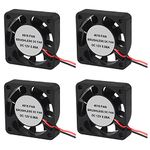 4PCS 3D Printer Cooling Fan 40mmx40mmx10mm Oil Bearing Blower Fan DC 12V Brushless Cooling Fan with 2 Pin Terminal for Hotend Extruder Heatsinks Makerbot MK7 MK8 CPU Chip