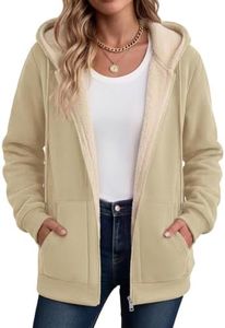 Zeagoo Womens Sherpa Jacket Zip Up Hoodies Trendy Fleece Winter Coats