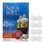 Visions India Aquasoft Multipurpose Solution Contact Lenses Combo Pack with 4 Anti Bacteria Leak Proof Cases (360 ml, 360ml and Lens Case)