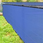 HIPPO - Privacy Screen Fence Heavy Duty Shade Net with Polyester Band, Brass Eyelets & Tie Cords (Royal Blue, 1 mt X 10 mt)