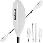 HIKULA Kayak Paddle 4 Pieces Aluminum Shaft and PP Blade Floating 86.6in/220cm, 90.5inch/230cm Lightweight Oars