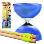 koolbitz Flashing Lights Up Diabolo Diablo Toy Juggling Circus Skills Toy Kids Fun Play Set/Glow Led Diabolo Set Blue Diablo