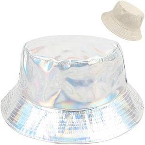 XYIYI Women's Rain Hats Waterproof Fishing Hats Double Side Hub Wear, Silver, 56-58