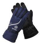 Alexvyan -20℉ Snow and Windproof Thermal Soft Warm Winter Gloves (Fur/Fleece Inside) for Riding, Protective Warm Hand Riding Cycling, Byke, Bike, Scooty,Motorcycle for Men & Boy,Male (Blue Sport)