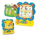 KiddoLab Words and ABC Learning for Toddlers 1-3 Years Old with Chapa The Lion Alphabet Book - Interactive Sound Book with Melodies, Fun Sounds & Light for Early Education and Development