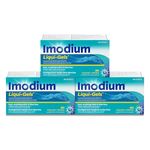 Imodium Liqui-Gels - Fast Relief of Diarrhea - Loperamide Hydrochloride, 2mg - Antidiarrheal, Pack of 3 (180 count Total)