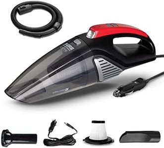 Eureka Forbes Car Vac Portable Vacuum Cleaner with 100W Suction Power | Washable HEPA Filter | LED Light | Compact | Lightweight (Black & Red)