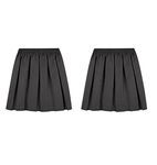 LUXFAB UK School Uniform Girls Summer Formal Dress Bottom Full Elastic Box Pleat Skirt Only Uniform