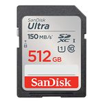 SanDisk 512GB Ultra SDXC Card, SD Card, Memory Card With Up To 150 MB/s Read Speeds, For Entry Level And Mid-range Compact Camera's, Full HD Video, UHS-I, Class 10, U1