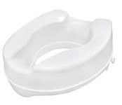 Drive Medical Raised Toilet Seat with Lock, Standard Seat, 4"