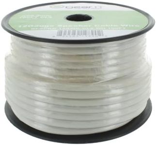 Speaker Wire, 12-Gauge Speaker Wire, GearIT 12AWG (100 Feet / 30.48 Meters) CL-2 Rated in-Wall Installation Speaker Wire, White