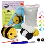 YDT Hobby's Bo the Bumblebee Learn to Crochet Kit for Beginners | Great Gift For Adults and Kids | Complete Amigurumi Kit DIY Craft Set | Includes Yarn, Hooks, and Accessories